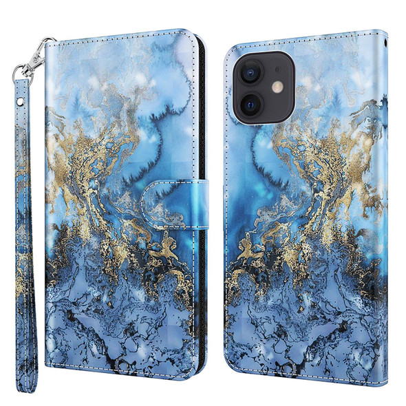 3D Painting Pattern Horizontal Flip TPU + PU Leatherette Case with Holder & Card Slots & Wallet - iPhone 13 Pro(Milky Way)