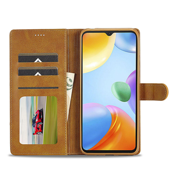 Xiaomi Redmi 10C LC.IMEEKE Calf Texture Leather Phone Case(Brown)