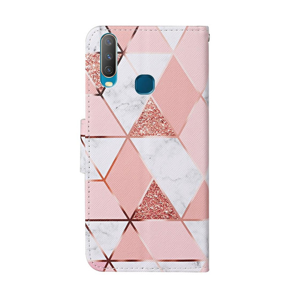 Vivo Y17 / Y15 / Y12 Colored Drawing Pattern Horizontal Flip Leather Case with Holder & Card Slots & Wallet(Marble)