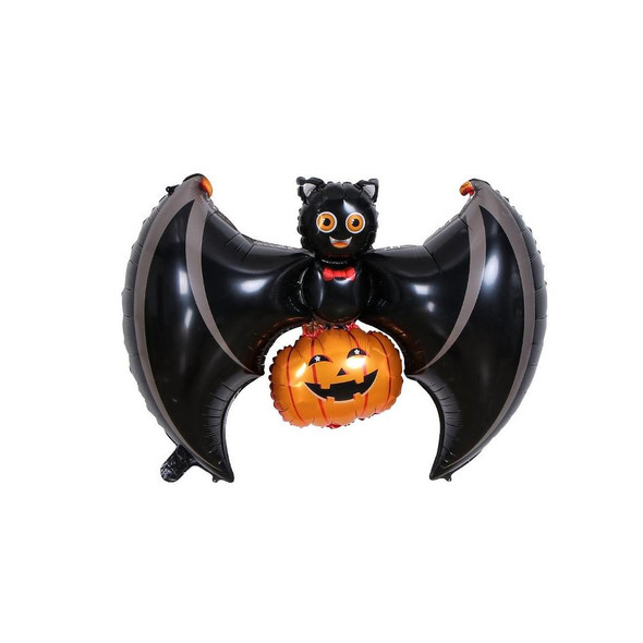 5 PCS 6016 Halloween Party Decorative Balloon Scene Arrangement Aluminum Film Balloon, Specification: Bat Pumpkin