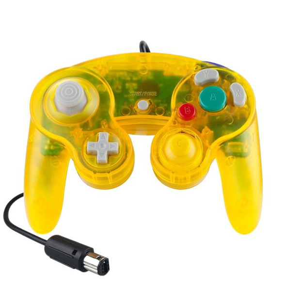 5 PCS Single Point Vibrating Controller Wired Game Controller - Nintendo NGC(Transparent Yellow)