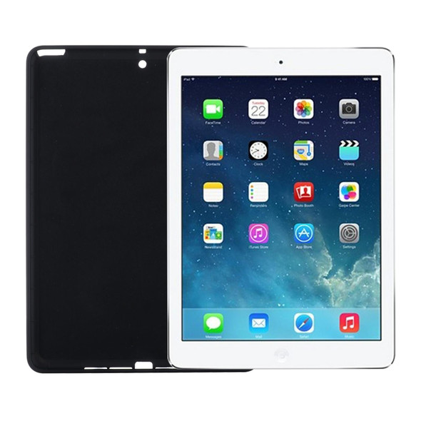 Solid Color Liquid Silicone Dropproof Full Coverage Protective Case - iPad Air / 9.7 2017 / 9.7 2018 / Pro 9.7(Black)