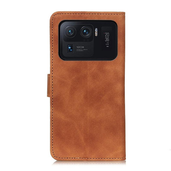 Xiaomi Mi 11 Ultra KHAZNEH Retro Texture PU + TPU Horizontal Flip Leather Case with Holder & Card Slots & Wallet(Brown)