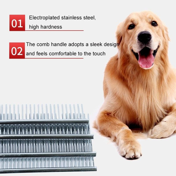 5 PCS Stainless Steel Pet Comb Pet Hair Comb, Specification: XL