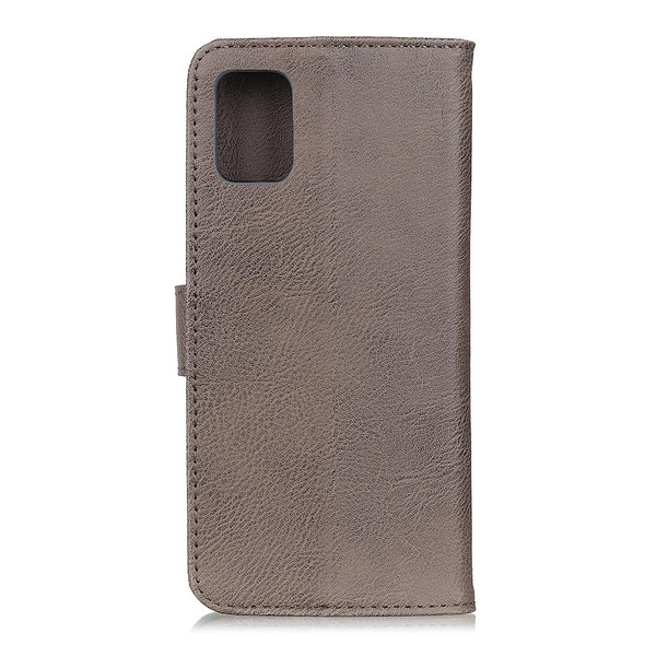 Xiaomi Redmi Note 10 4G / Note 10S KHAZNEH Cowhide Texture Horizontal Flip Leather Case with Holder & Card Slots & Wallet(Khaki)