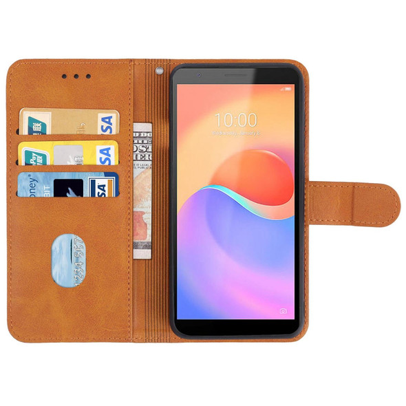 Leather Phone Case - ZTE Blade A31 Plus(Brown)