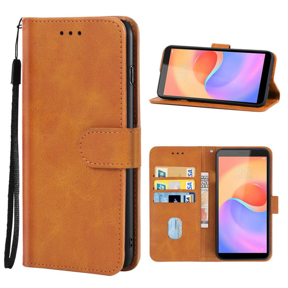 Leather Phone Case - ZTE Blade A31 Plus(Brown)