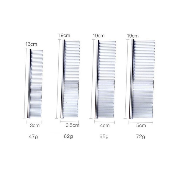 5 PCS Stainless Steel Pet Comb Pet Hair Comb, Specification: M