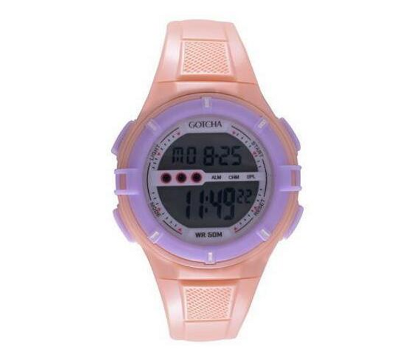 Gotcha Watch Digi-Midsize 50M-WR Peach/Lilac