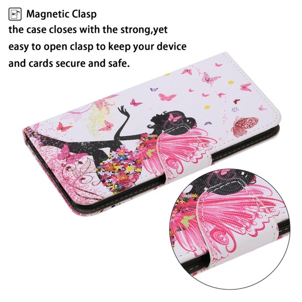 Coloured Drawing Pattern Leatherette Phone Case - iPhone 13 Pro(Dancing Girl)