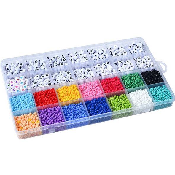 28 Grid Alphabet Beads Rice Beads DIY Beaded Bracelet Material