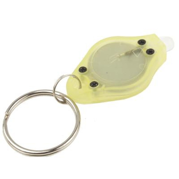 Mini LED Flashlight, White Light, Keychain Function, On/Off Switch & Pressure Switch(Yellow)