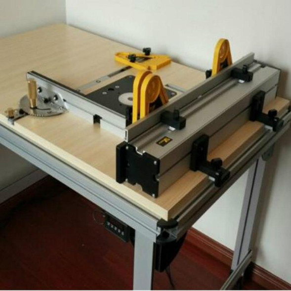 Woodworking Pusher Slide Ruler Woodworking Table Saw Measuring Tool, Style:Aluminum Handle + Tenon