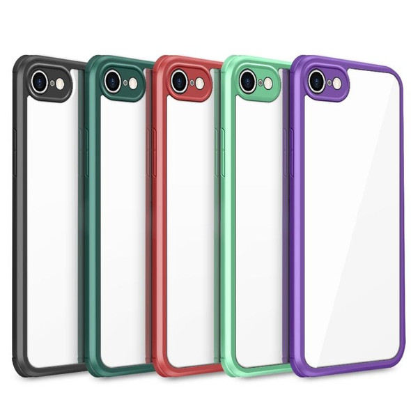 Double-sided Glass TPU Phone Case - iPhone SE 2022 / SE 2020 / 7 / 8(Purple)