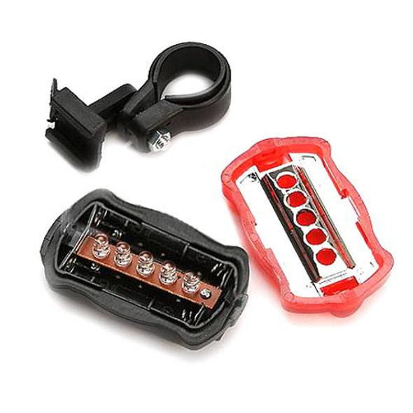 5 LED Water Resistant Bike Bicycle Head Light+ Rear Safety Flashlight