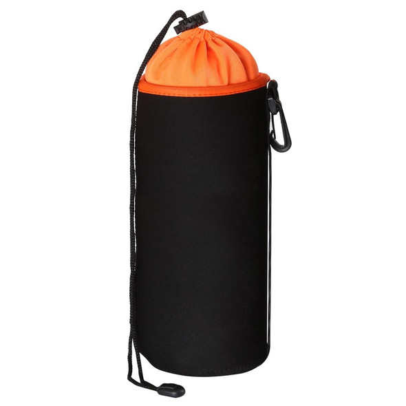 SLR Camera Lens Bag Micro Single Lens Bag Lens Inner Bile Bag Waterproof Protective Case Plus Velvet Thickening, Diameter: 10cm, Height: 25cm(Orange)