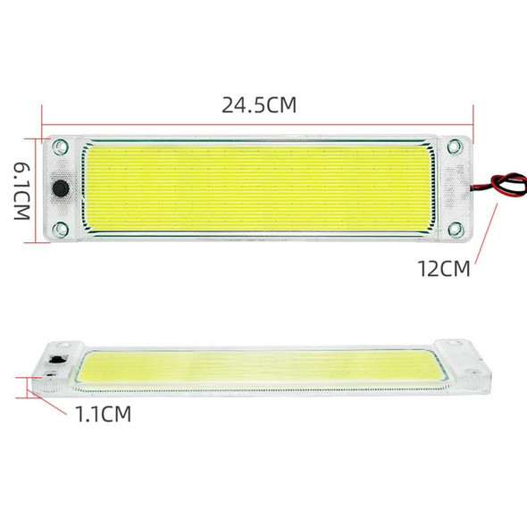 2 PCS ZS-3347 DC12-24V High Bright 108 COB Lamp Beads Car Dome Light Cabin Light Bar