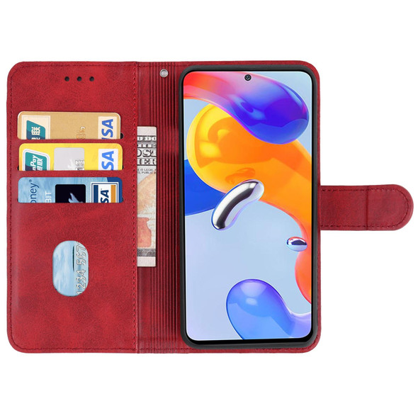 Xiaomi Redmi Note 11 Pro 5G / Redmi Note 11 Pro+ 5G Leather Phone Case(Red)