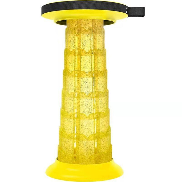 Outdoor Portable Lotus Heightened Folding Telescopic Stool(Yellow)