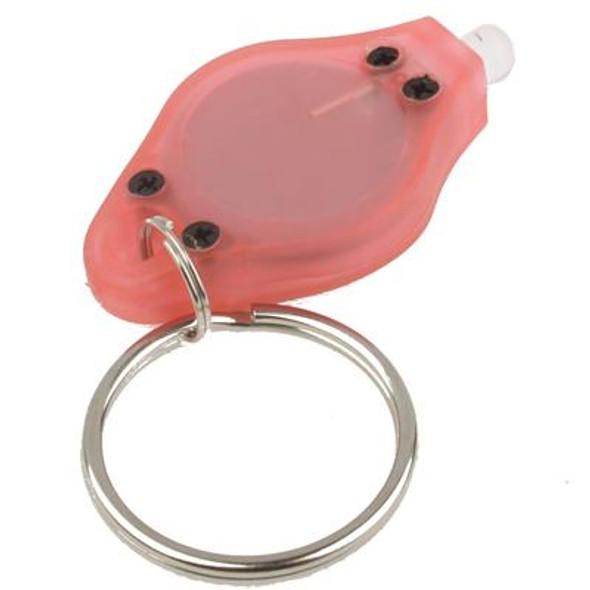 Mini LED Flashlight, White Light, Keychain Function, On/Off Switch & Pressure Switch(Pink)