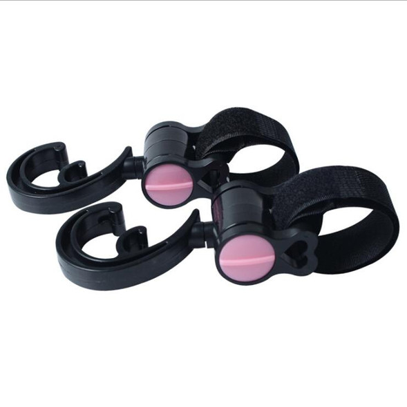 2 PCS/LOT Baby Stroller Accessories Hook Multifunction Baby Stroller Black Plastic Hook(Pink)