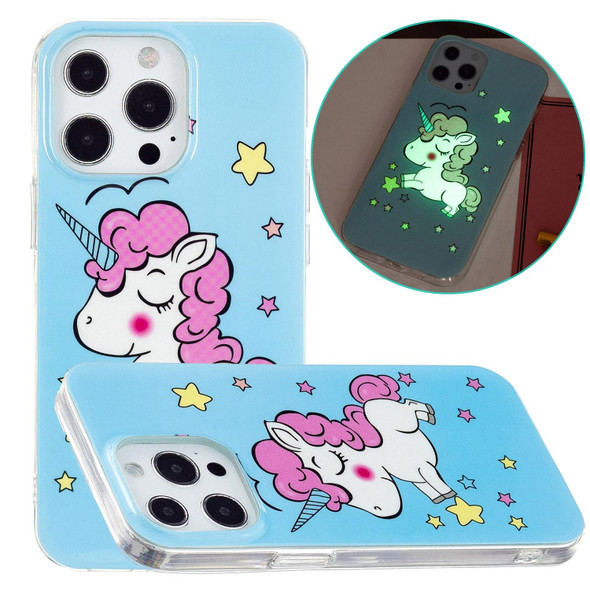 Luminous TPU Soft Protective Case - iPhone 13 Pro(Star Unicorn)