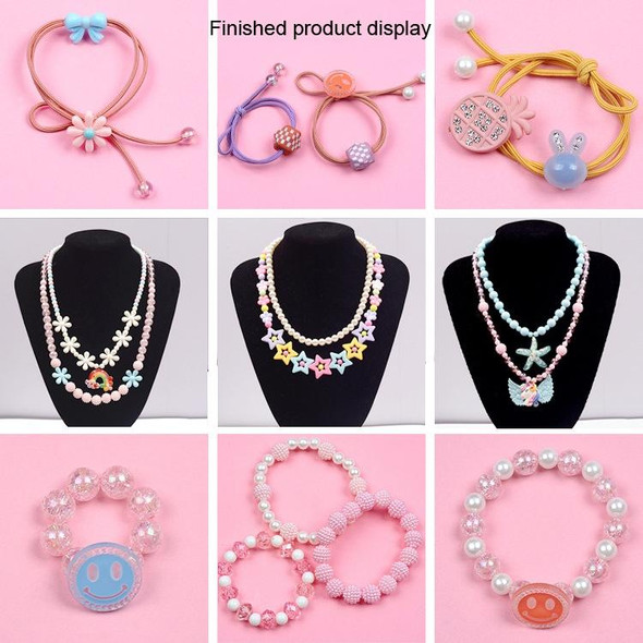 24 Grid Acrylic Beaded Kids DIY Necklace Bracelet Toys(Crystal No. 1)