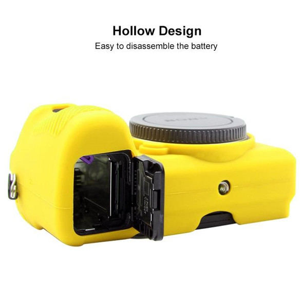 PULUZ Soft Silicone Protective Case for Sony ILCE-6500(Yellow)