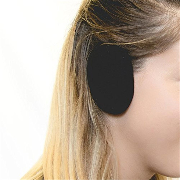 Adults Winter Bandless Warm Earmuffs Ear Protection Cover, A Pair(Black)