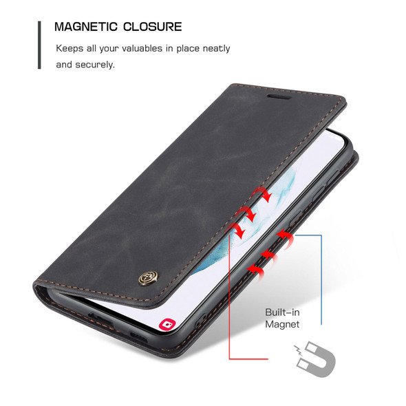 Samsung Galaxy S21 5G CaseMe 013 Multifunctional Horizontal Flip Leather Case with Holder & Card Slot & Wallet(Black)
