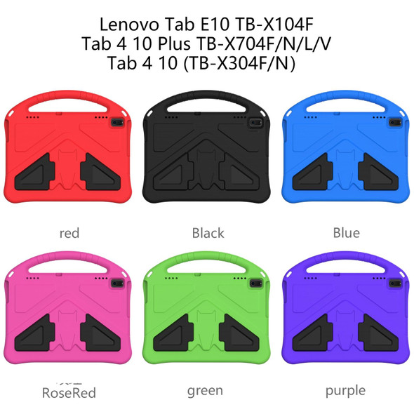 Lenovo Tab 4 10(TB-X304F/N) EVA Flat Anti Falling Protective Case Shell with Holder(Purple)