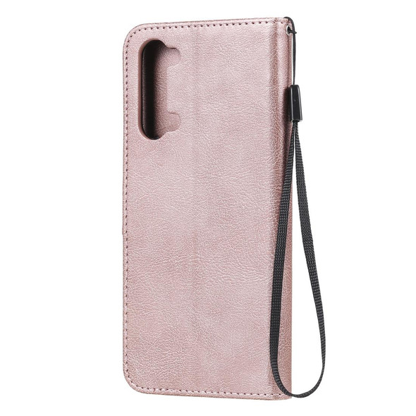 Oppo Reno3 5G / Find X2 Lite Solid Color Horizontal Flip Protective Leather Case with Holder & Card Slots & Wallet & Photo Frame & Lanyard(Rose Gold)