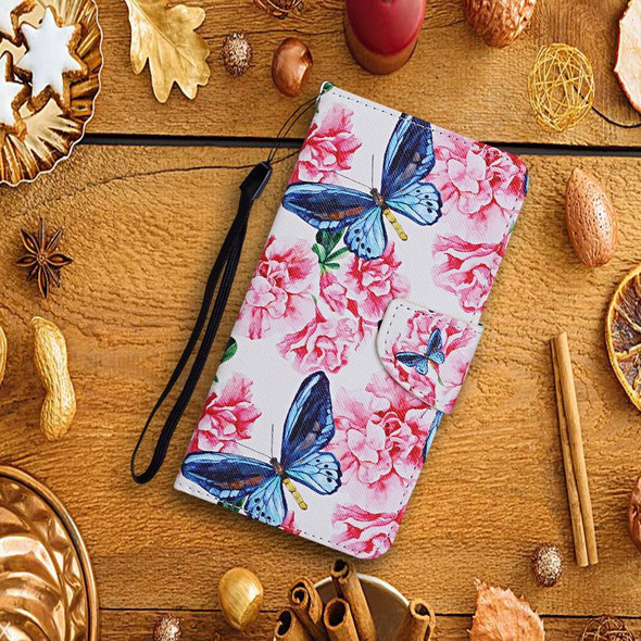 OPPO Realme 6i Colored Drawing Pattern Horizontal Flip Leather Case with Holder & Card Slots & Wallet(Butterfly and Flowers)