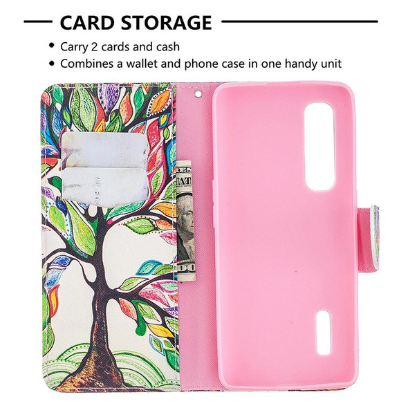 OPPO Find X2 Pro Colored Drawing Pattern Horizontal Flip Leather Case with Holder & Card Slots & Wallet(Tree of Life)