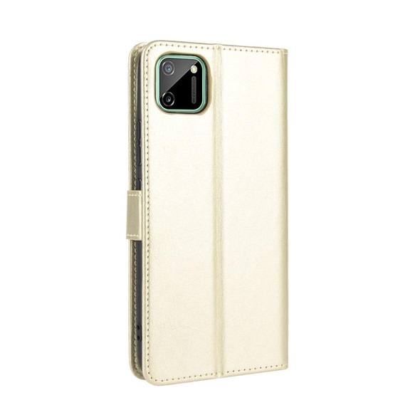 OPPO Realme C11 Retro Crazy Horse Texture Horizontal Flip Leather Case with Holder & Card Slots & Photo Frame(Gold)