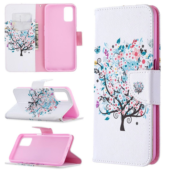 Oppo A72 / A52 / A92 Colored Drawing Pattern Horizontal Flip Leather Case with Holder & Card Slots & Wallet(Little Tree)