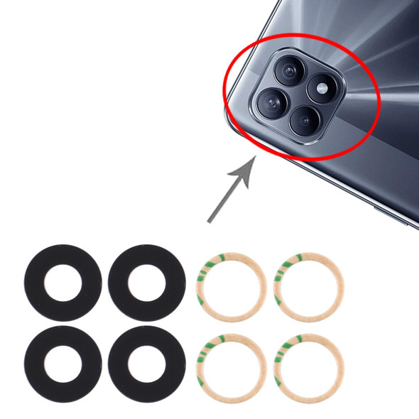 10 PCS Back Camera Lens for OPPO Reno4 SE