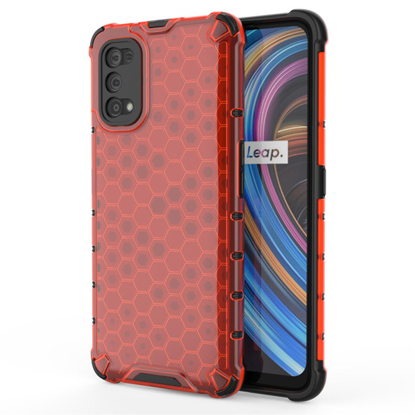 OPPO Realme X7 Shockproof Honeycomb PC + TPU Case(Red)