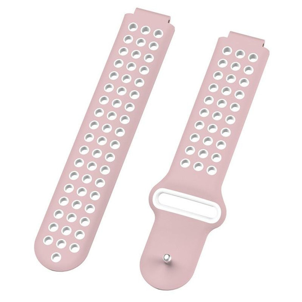 Garmin Forerunner 220 / 230 / 235 / 630 / 620 / 735xt Silicone Watch Band(Pink white)