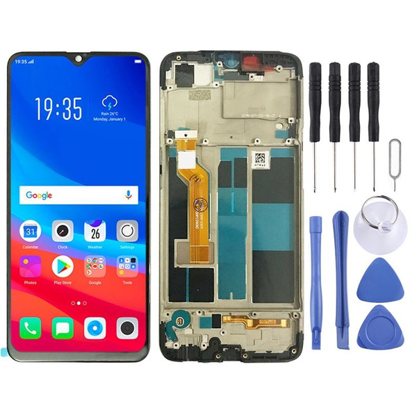 LCD Screen and Digitizer Full Assembly with Frame for OPPO A7X / F9 / F9 Pro / Realme 2 Pro(Black)