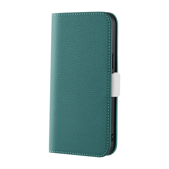 OPPO Reno6 Pro 5G Foreign Candy Color Litchi Texture Leather Phone Case(Dark Green)