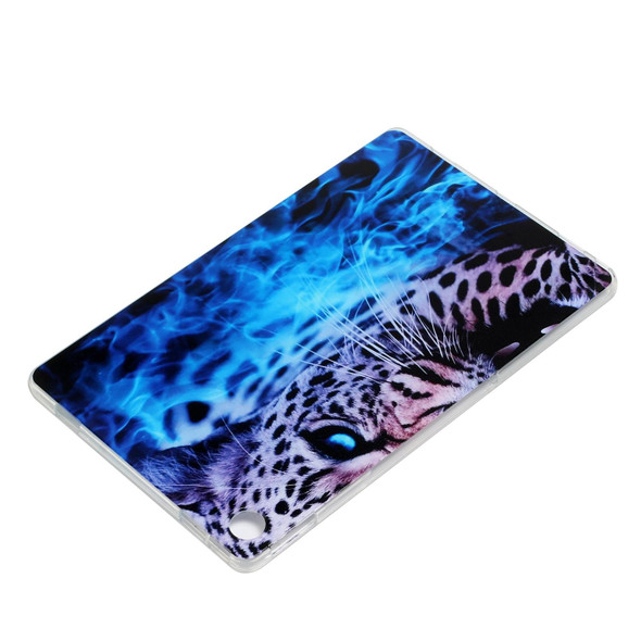 Lenovo M10 Plus Painted TPU Tablet Case(Blue Leopard)