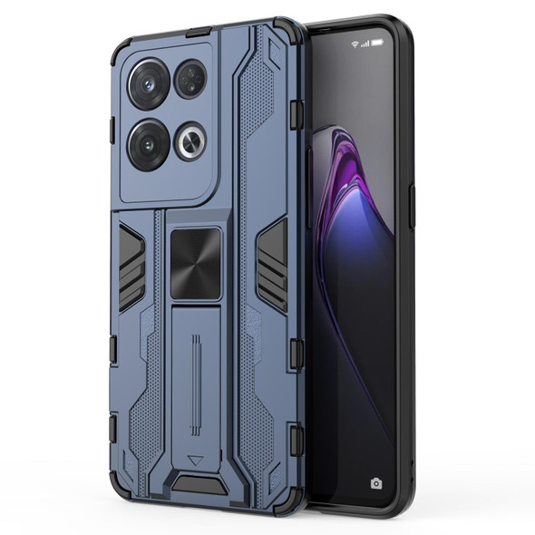 OPPO Reno8 Pro 5G Supersonic PC + TPU Shock-proof Phone Case(Blue)