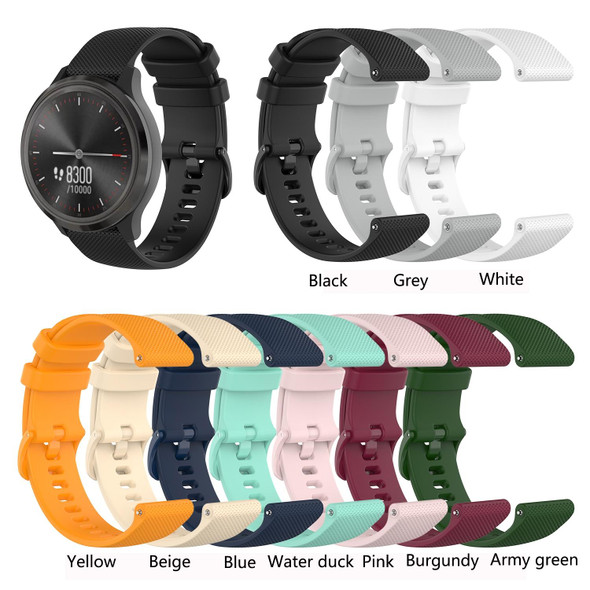 Xiaomi Watch S1 22mm Checkered Silicone Watch Band(Amy Green)