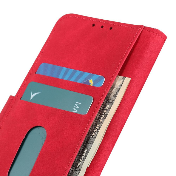 OPPO Reno 4 Pro 5G KHAZNEH Retro Texture PU + TPU Horizontal Flip Leather Case with Holder & Card Slots & Wallet(Red)