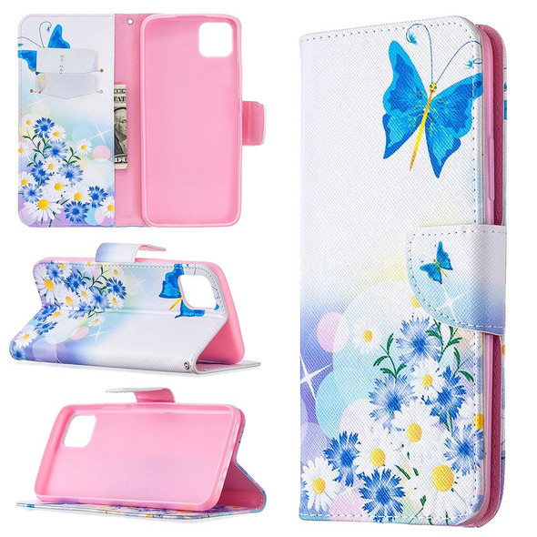 OPPO Realme C11 Colored Drawing Pattern Horizontal Flip Leather Case with Holder & Card Slots & Wallet(Butterfly Love)