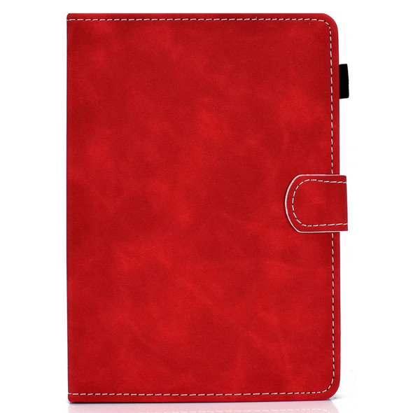 8 inch Tablet PC Universal Cowhide Texture Horizontal Flip Leatherette Case with Holder & Card Slots & Pen Slot(Red)