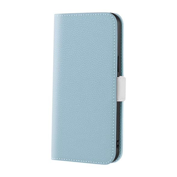 OPPO Reno6 Pro 5G Foreign Candy Color Litchi Texture Leather Phone Case(Light Blue)