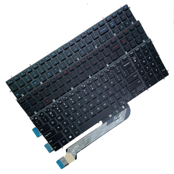 US Version Keyboard - Dell Inspiron 15-7566 5567 7567 5565 5570 7577 P65F(Red with Backlight)