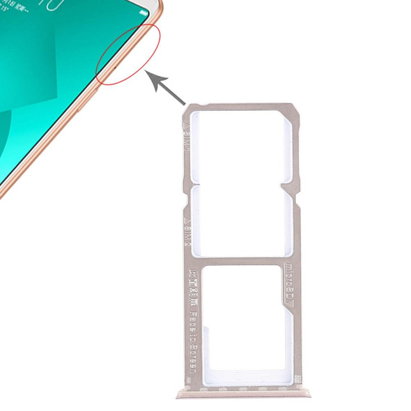 2 x SIM Card Tray + Micro SD Card Tray for OPPO A83(Rose Gold)